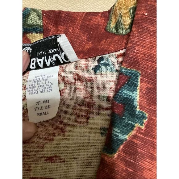 Vintage 80’s Banjo Dallas Texas Cropped Button Woven Western Cowboy Jacket S - Picture 4 of 8